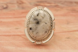 Genuine White Buffalo Turquoise Native American Ring